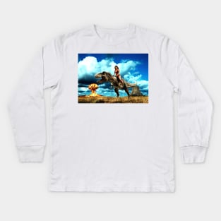 Walking into the Abyss Kids Long Sleeve T-Shirt